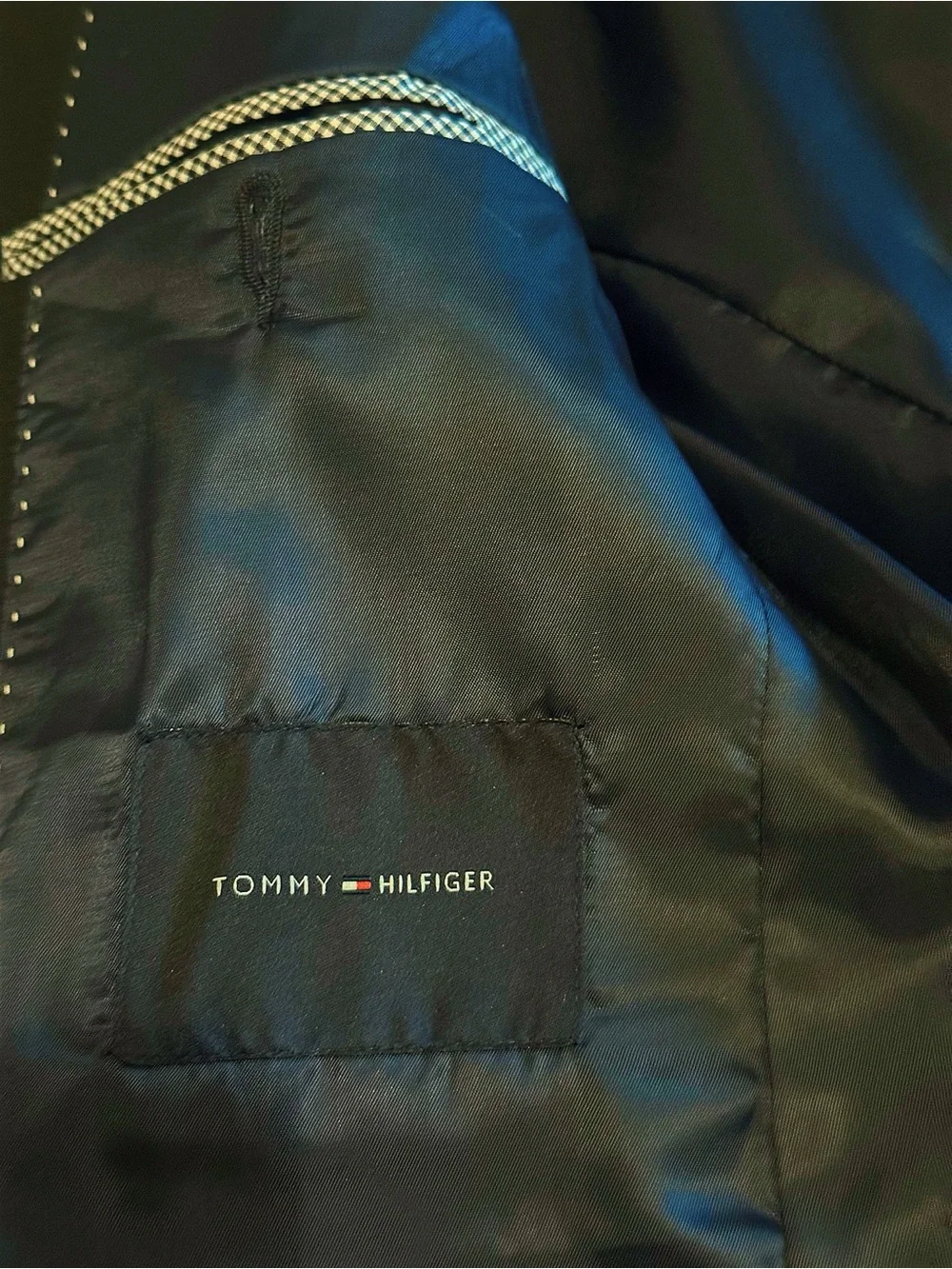 Tommy Hilfiger Navy Blue Spot Coat. Like New.